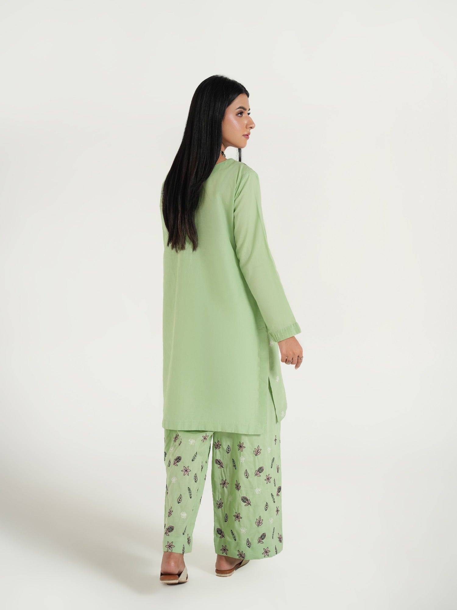 Arshman's Lawn Embroidered Stitched 2-Piece Suit-ARS-038 Mint Breeze