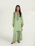 Arshman's Lawn Embroidered Stitched 2-Piece Suit-ARS-038 Mint Breeze