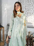 Manahil Arts Chiffon Embroidered Stitched 3-Piece Suit-Kurti 099-Aqua