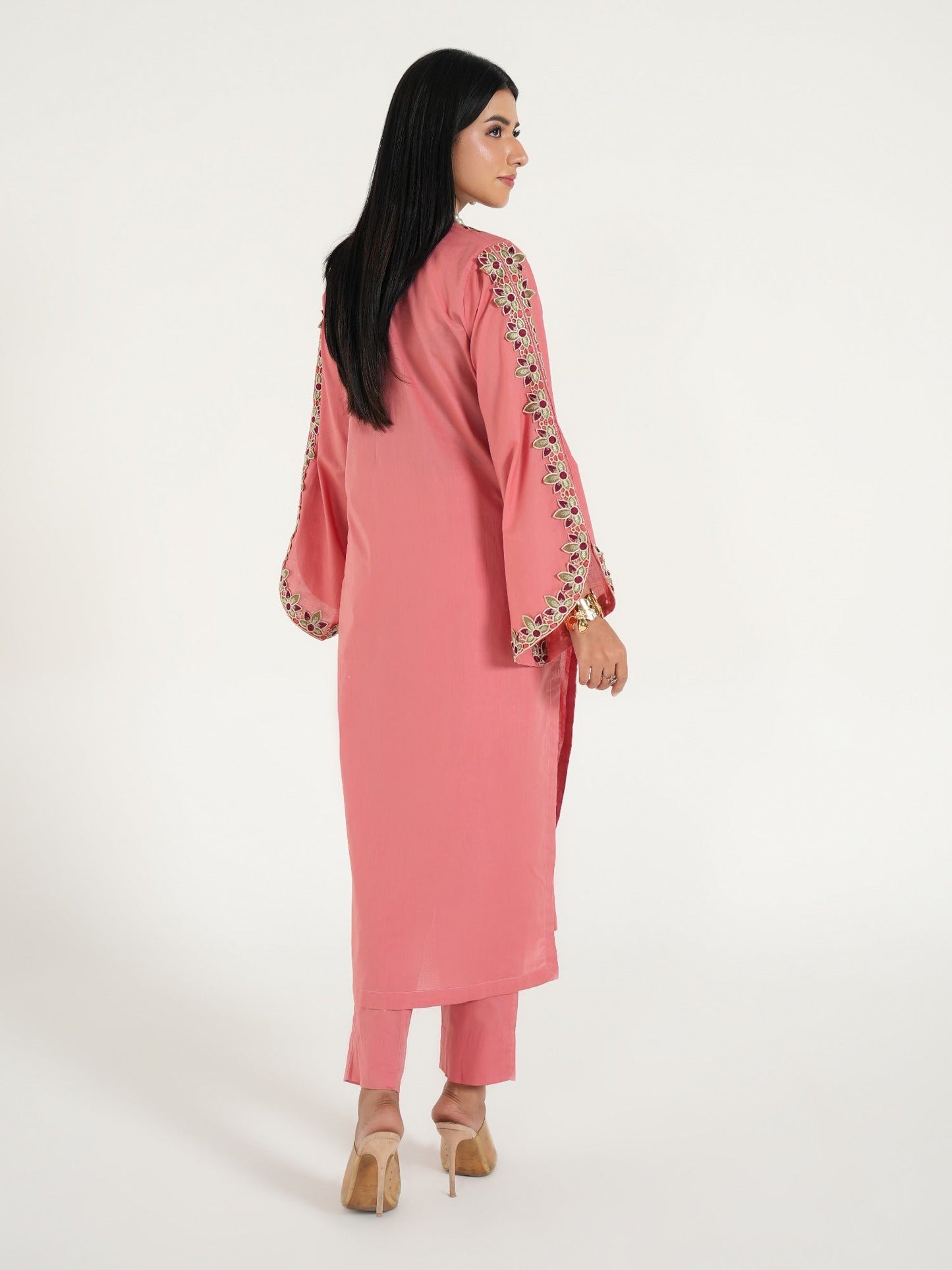 Pink-Arshman's Lawn Embroidered Stitched 2-Piece Suit-ARS-039 Gul e Nazuk