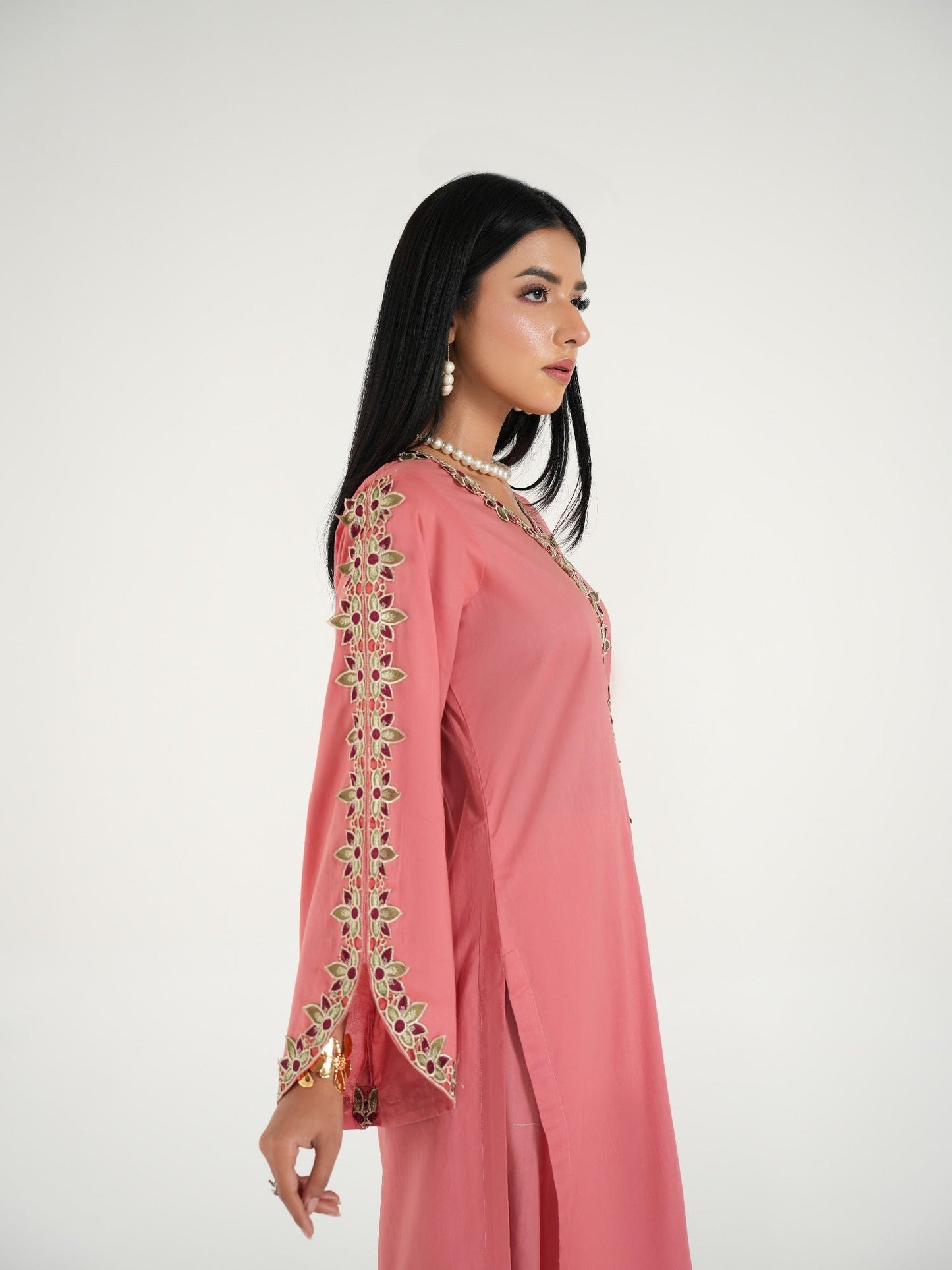 Pink-Arshman's Lawn Embroidered Stitched 2-Piece Suit-ARS-039 Gul e Nazuk