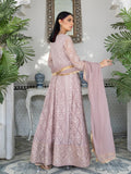 Lilac Manahil Arts Chiffon Embroidered Stitched 3-Piece Suit-Kurti 099-Lilac