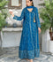 Manahil Arts Chiffon Embroidered Stitched 3-Piece Suit-Kurti 099-Zinc