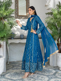 Manahil Arts Chiffon Embroidered Stitched 3-Piece Suit-Kurti 099-Zinc