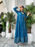 Manahil Arts Chiffon Embroidered Stitched 3-Piece Suit-Kurti 099-Zinc