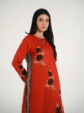 Red-Arshman's Lawn Embellished Stitched 2-Piece Suit-ARS-040 Orange Bloom