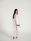 White-Arshman's Lawn Embroidered Stitched 2-Piece Suit-ARS-047 White Elegance