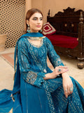 Manahil Arts Chiffon Embroidered Stitched 3-Piece Suit-Kurti-B-005-Zinc