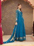 Manahil Arts Chiffon Embroidered Stitched 3-Piece Suit-Kurti-B-005-Zinc