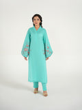 Blue-Arshman's Lawn Embroidered Stitched 2-Piece Suit-ARS-041-Sky Glow
