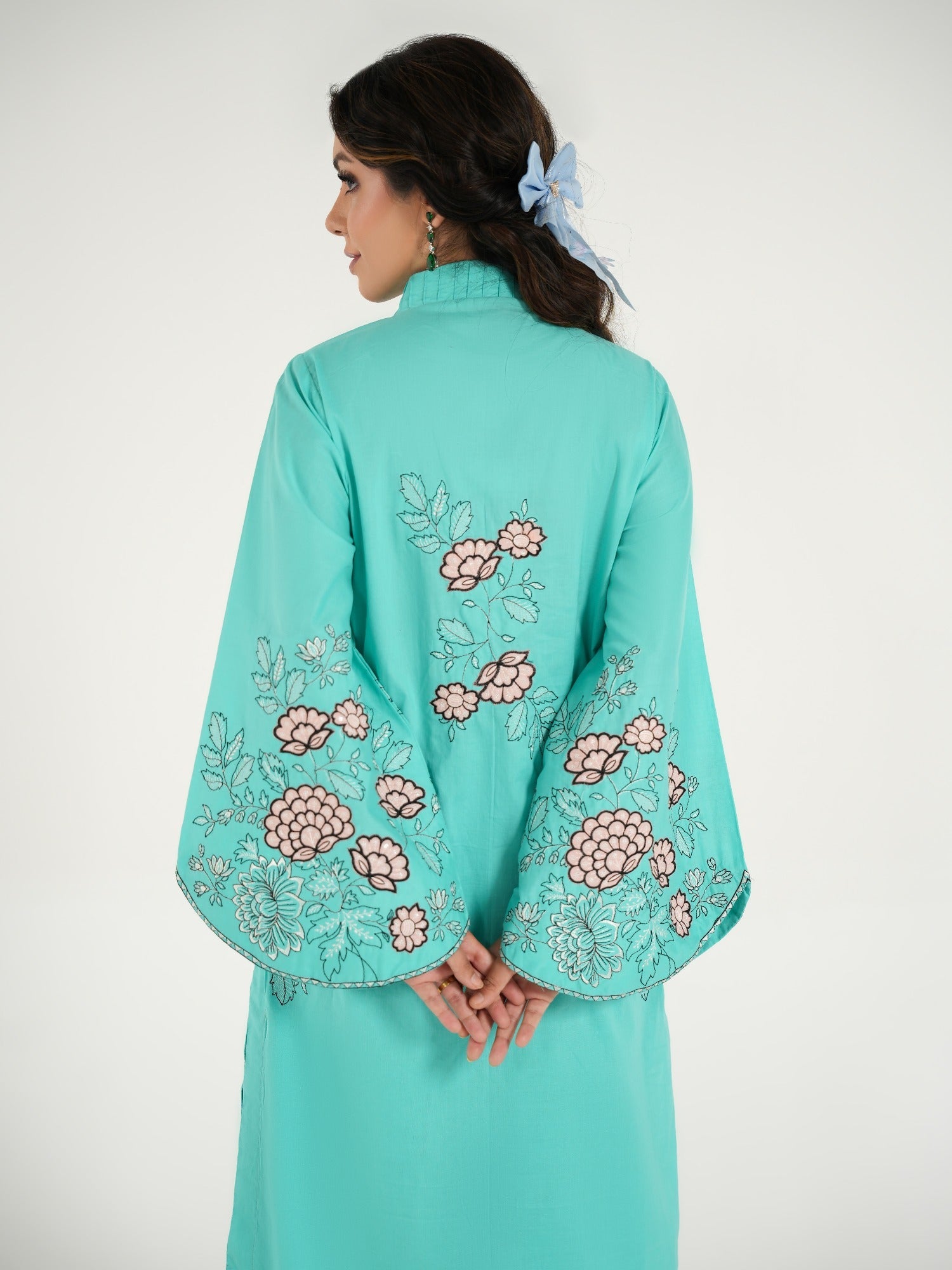 Blue-Arshman's Lawn Embroidered Stitched 2-Piece Suit-ARS-041-Sky Glow