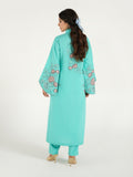 Blue-Arshman's Lawn Embroidered Stitched 2-Piece Suit-ARS-041-Sky Glow