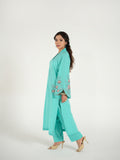 Blue-Arshman's Lawn Embroidered Stitched 2-Piece Suit-ARS-041-Sky Glow