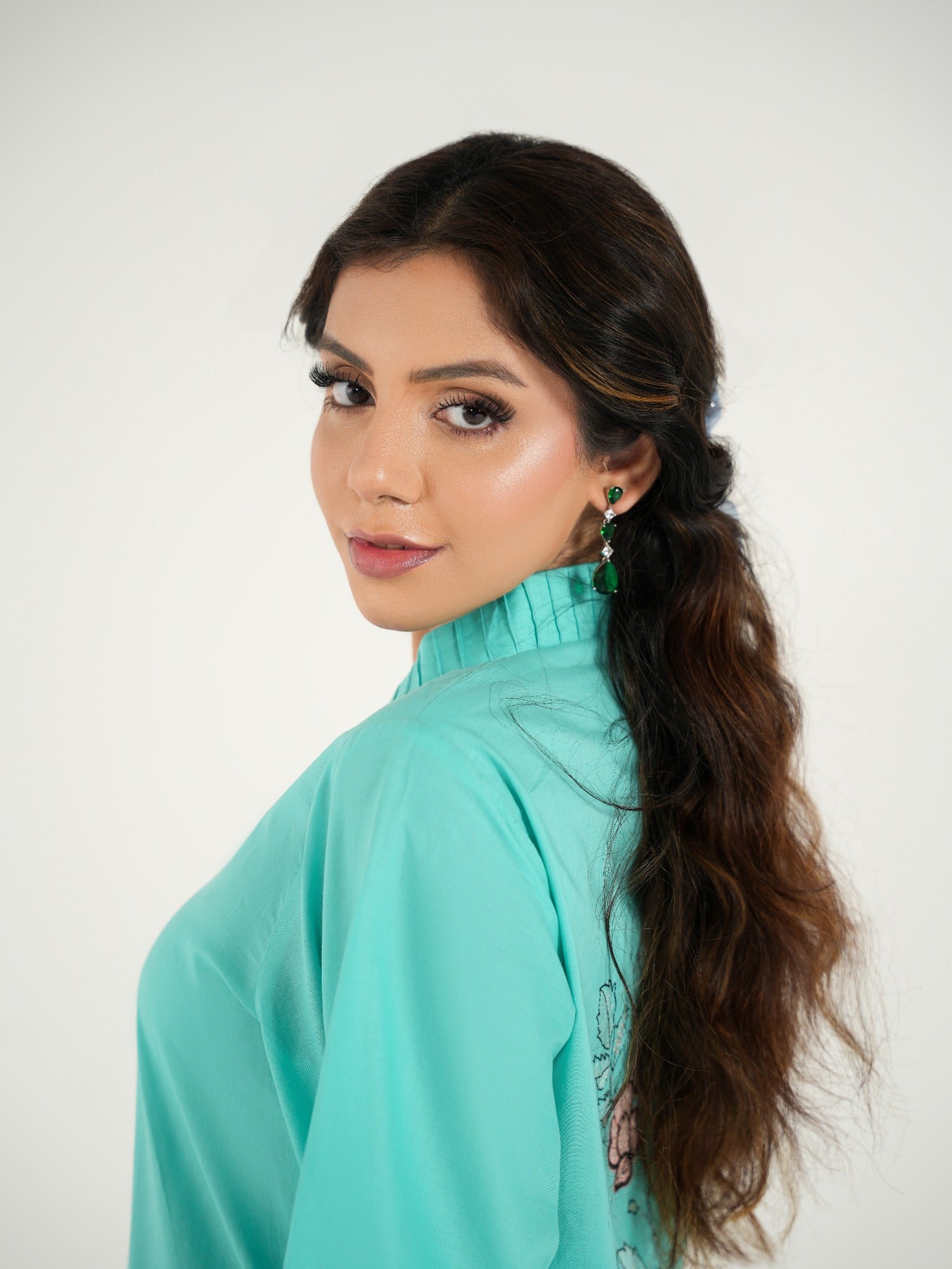Blue-Arshman's Lawn Embroidered Stitched 2-Piece Suit-ARS-041-Sky Glow