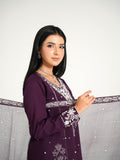 Purple-Arshman's Lawn Embroidered Stitched 3-Piece Suit-ARS-043-Royal Touch