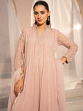 Pink HEM Chiffon Embellished Maxi-Kashish-Baby Pink