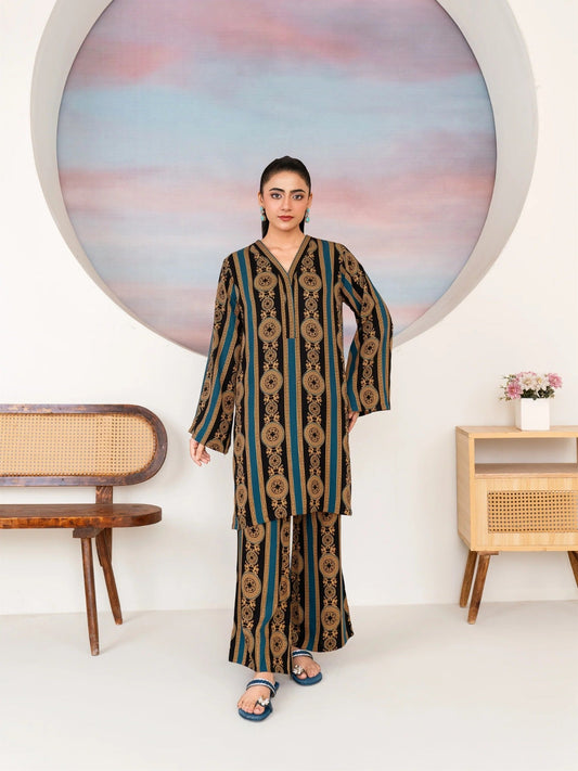 Black Manahil Arts Marina Printed Co-Ord Set-Marina-02