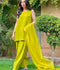 Manahil Arts Raw Silk Stitched 3-Piece Suit-Parrot Green Farshi Shalwar