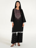 Black-Arshman's Lawn Embroidered Stitched 2-Piece Suit-ARS-046 Afghan Luxe
