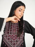 Black-Arshman's Lawn Embroidered Stitched 2-Piece Suit-ARS-046 Afghan Luxe