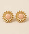 Orya Jewellery Flower Stud Earrings-Peach E60