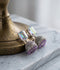 Orya Jewellery Zircon Silver Jhumka Earrings-Purple E64