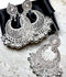 Orya Jewellery Maang Tikka Earrings Set-Silver S12