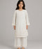 Lumira Organza Embroidered Stitched 3-Piece Suit-Candy White