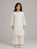 White-Lumira Organza Embroidered Stitched 3-Piece Suit-Candy White