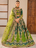 Green-Kashee's Raw Silk Embellished Lehenga-KBW-128