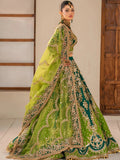 Green-Kashee's Raw Silk Embellished Lehenga-KBW-128