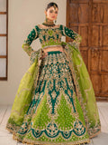 Green-Kashee's Raw Silk Embellished Lehenga-KBW-128