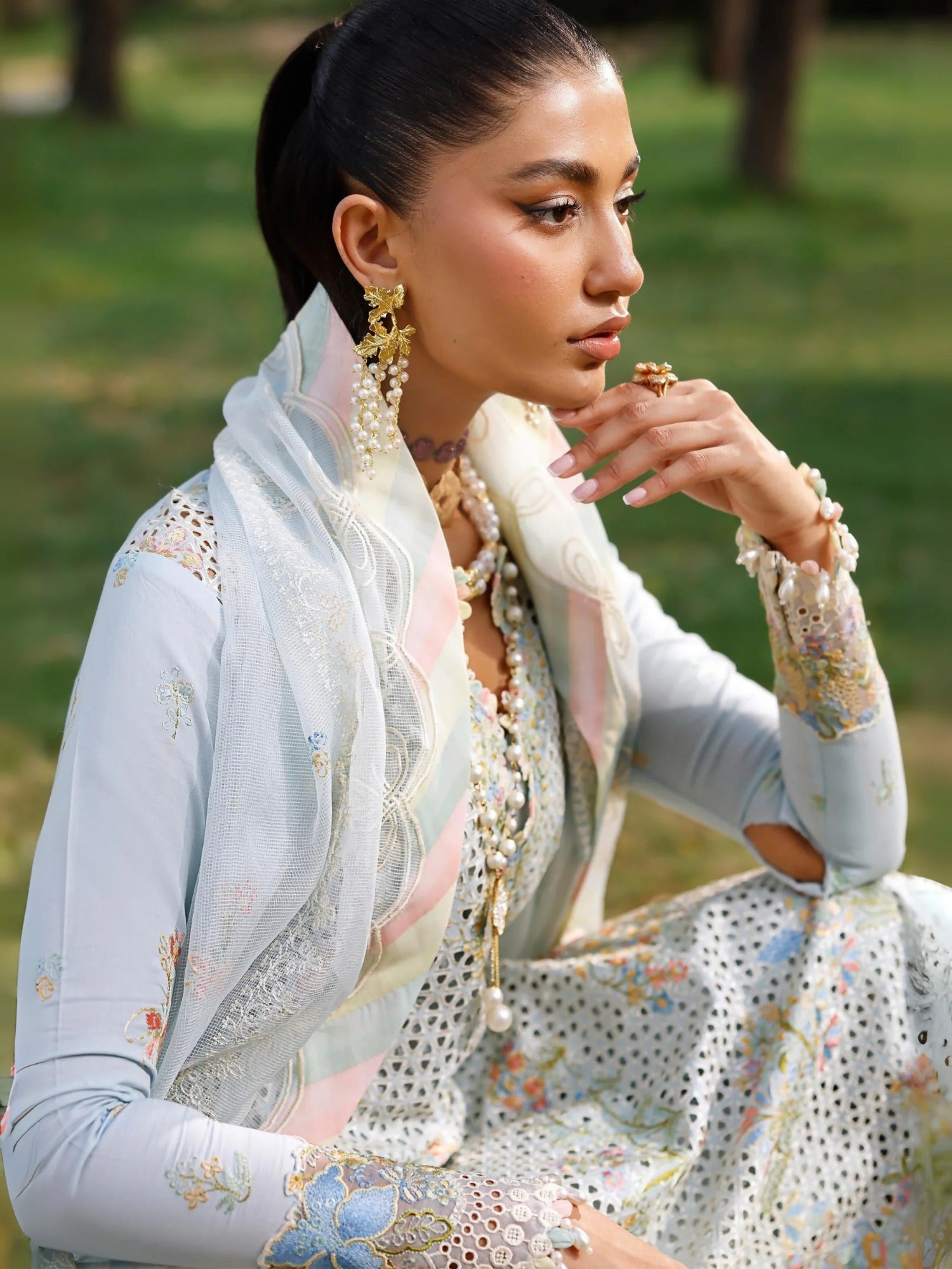 Binilyas Carnival Lawn Embroidered Unstitched 3 Piece Suit-31B