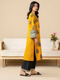 Yellow Black Stylish Collection Mahani Lawn Embroidered Stitched 2-Piece Suit-Powder Mist