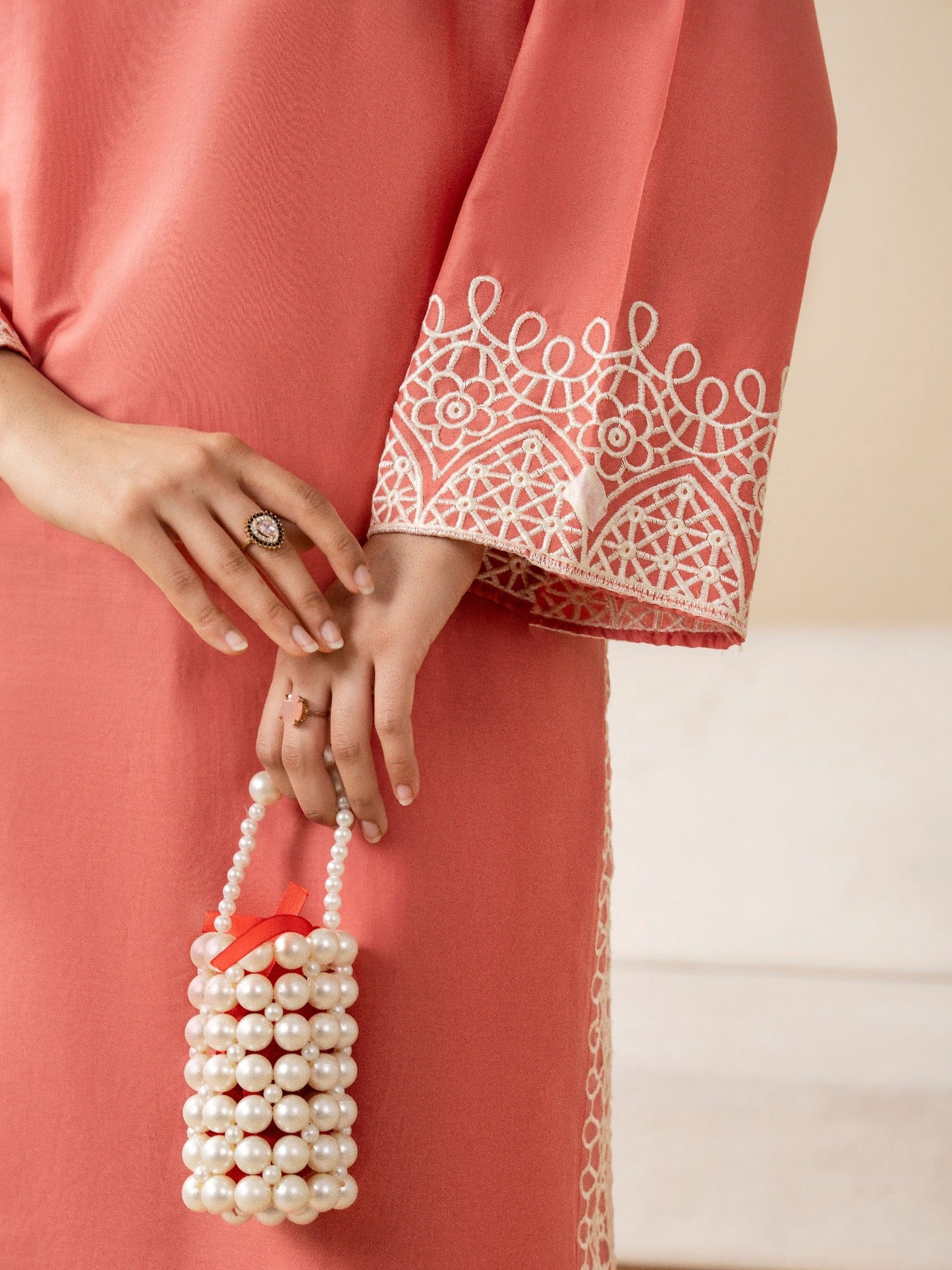 Pink Stylish Collection Mahani Lawn Cotton Embroidered Stitched 2-Piece Suit-Maria