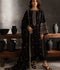 Ayat Closet Summer Linen Embroidered Stitched 3-Piece Suit-Black Hooriya