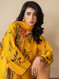 Yellow Stylish Collection Mahani Silk Grip Printed Stitched 3-Piece Suit-Marigold
