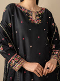Black Stylish Collection Mahani Lawn Printed Stitched 3-Piece Suit-Sahrosh