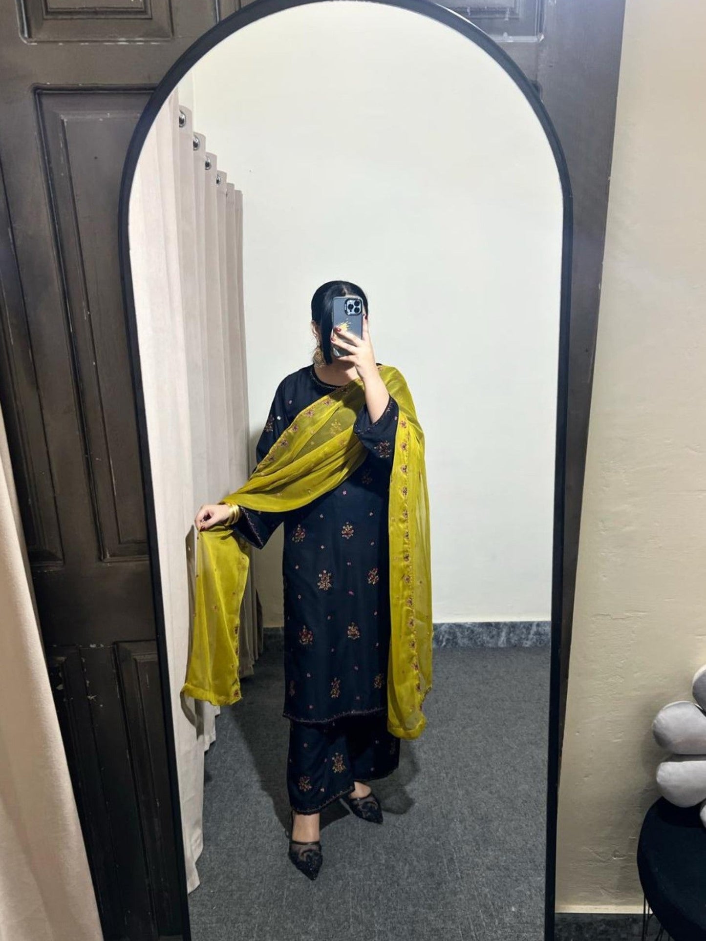Blue Stylish Collection Mahani Lawn Embroidered Stitched 3-Piece Suit-Allyure