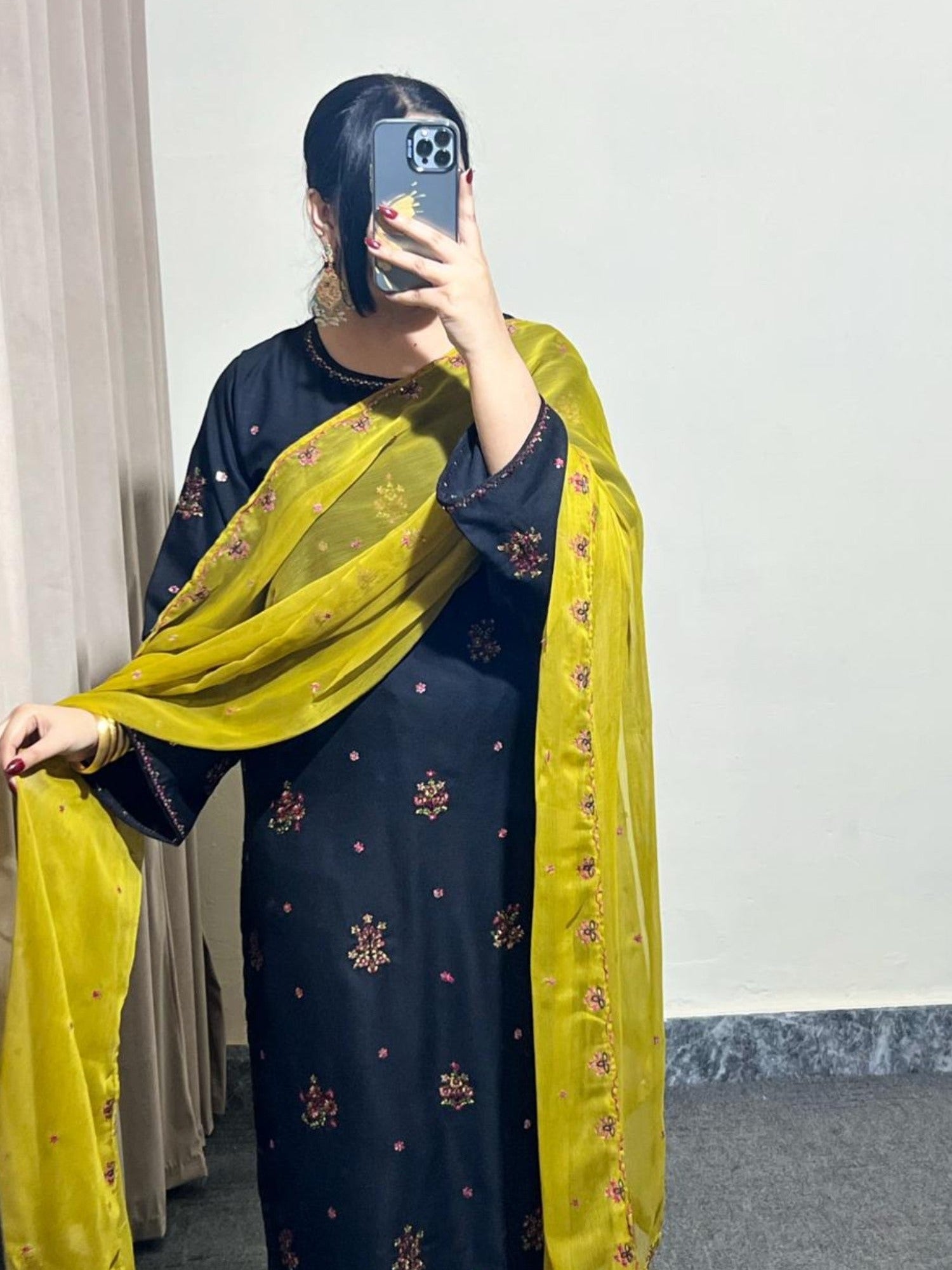 Blue Stylish Collection Mahani Lawn Embroidered Stitched 3-Piece Suit-Allyure