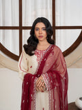 Cream Stylish Collection Mahani Lawn Embroidered Stitched 3-Piece Suit-Lavella