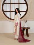 Cream Stylish Collection Mahani Lawn Embroidered Stitched 3-Piece Suit-Lavella