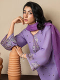 Lilac Stylish Collection Mahani Lawn Embroidered Stitched 3-Piece Suit-Lavender