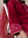 Red Stylish Collection Mahani Lawn Embroidered Stitched 3-Piece Suit-Leeah