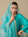 Green Stylish Collection Vesper Linen Stitched 3-Piece Suit-Bug