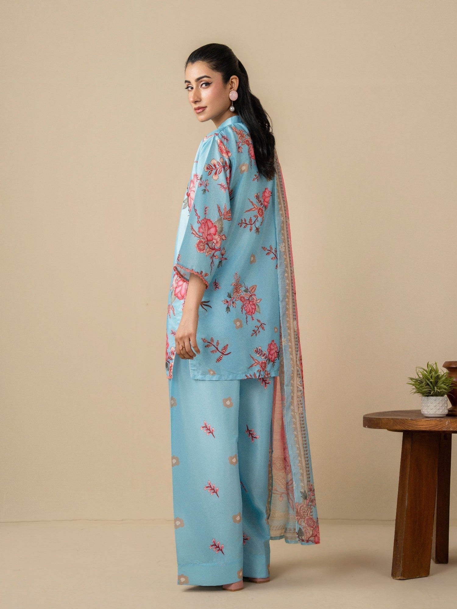 Blue Stylish Collection Vesper Lawn Printed Stitched 3-Piece Suit-Bareen