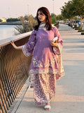Lilac Stylish Collection Wesper Lawn Printed Stitched 3-Piece Suit-Wishmy Pastel
