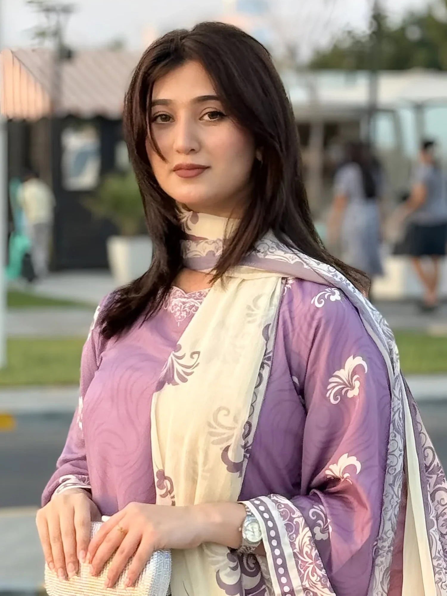 Lilac Stylish Collection Wesper Lawn Printed Stitched 3-Piece Suit-Wishmy Pastel