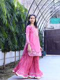 Hot Pink-Lumira Organza Embroidered Lumira Organza Embroidered Sharara-Saba-Saba