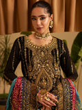 Black Sara Jahan Rang e Bahar Chiffon Embellished Lehenga Set-SJ-1039